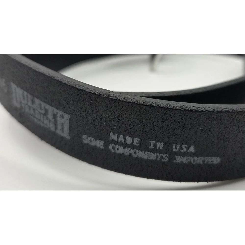 Duluth Trading Pro Roller Belt S/M Black Leather Unhole-y USA